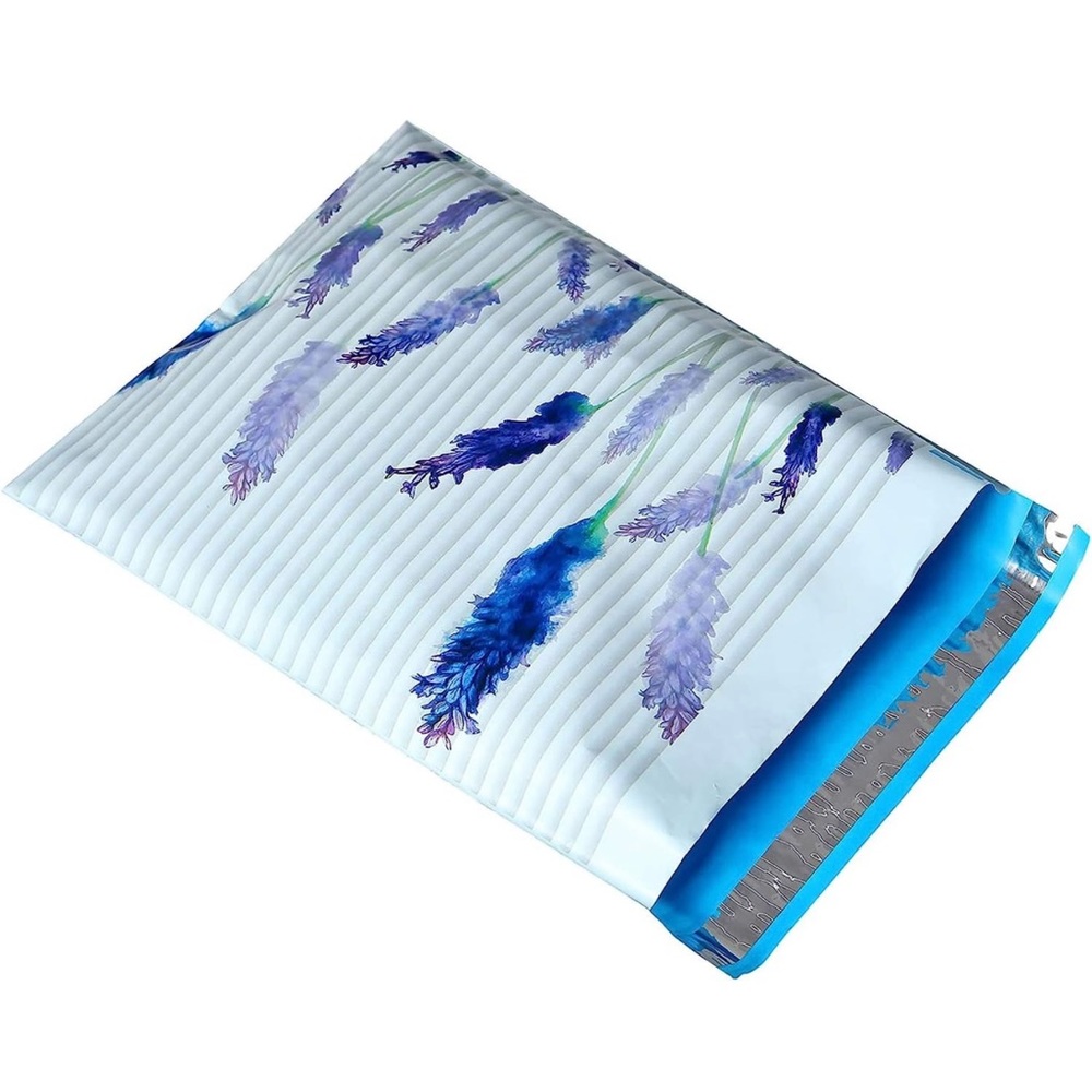 25 10X13 Poly Mailers Lavender Flowers Shipping Envelopes Bags PRICE IS FIRM - Picture 7 of 11